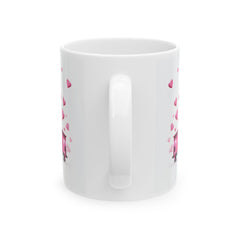 Pink Vintage Truck with Hearts Mug ,Valentine Coffee Cup,Valentine Heart Mug, Romantic Coffee Cup, Anniversary Gift Mug — 5