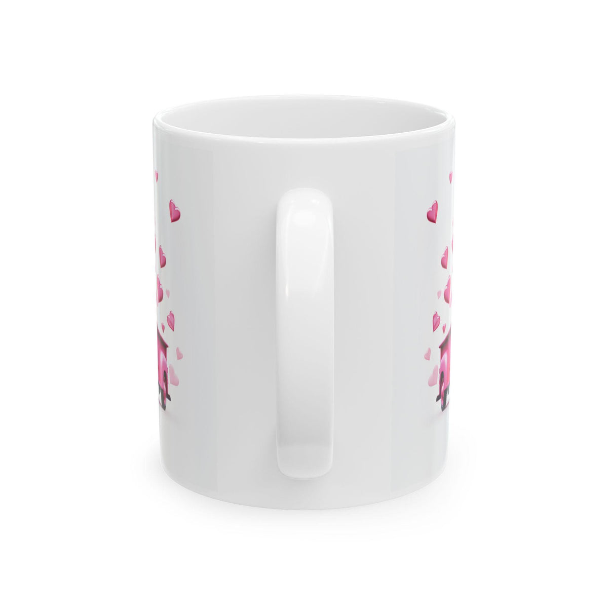 Pink Vintage Truck with Hearts Mug ,Valentine Coffee Cup,Valentine Heart Mug, Romantic Coffee Cup, Anniversary Gift Mug — 5