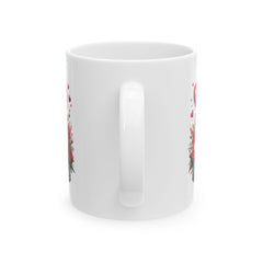 Valentine Heart Bouquet Mug ,Valentine's Day Ceramic Mug.Valentine Heart Mug, Romantic Coffee Cup, Anniversary Gift Mug - image 5
