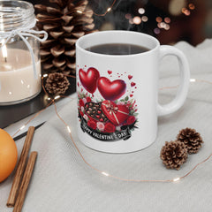 Valentine Heart Bouquet Mug ,Valentine's Day Ceramic Mug.Valentine Heart Mug, Romantic Coffee Cup, Anniversary Gift Mug - image 11