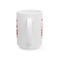 Valentine Heart Bouquet Mug ,Floral Roses Love Coffee Cup,Valentine Heart Mug, Romantic Coffee Cup, Anniversary Gift Mug - image 4