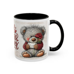 Soulmates Forever Teddy Bear mug , Accent Coffee Mug,Valentine Bear Mug, Romantic Coffee Cup, Anniversary Gift Mug - image 5