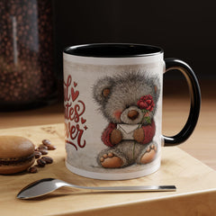 Soulmates Forever Teddy Bear mug , Accent Coffee Mug,Valentine Bear Mug, Romantic Coffee Cup, Anniversary Gift Mug - image 8