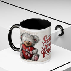 Soulmates Forever Teddy Bear mug , Accent Coffee Mug,Valentine Bear Mug, Romantic Coffee Cup, Anniversary Gift Mug - image 9