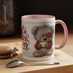 Soulmates Forever Teddy Bear mug , Accent Coffee Mug,Valentine Bear Mug, Romantic Coffee Cup, Anniversary Gift Mug - image 14
