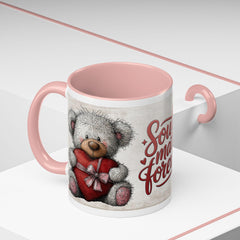 Soulmates Forever Teddy Bear mug , Accent Coffee Mug,Valentine Bear Mug, Romantic Coffee Cup, Anniversary Gift Mug - image 15