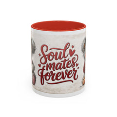 Soulmates Forever Teddy Bear mug , Accent Coffee Mug,Valentine Bear Mug, Romantic Coffee Cup, Anniversary Gift Mug - image 16