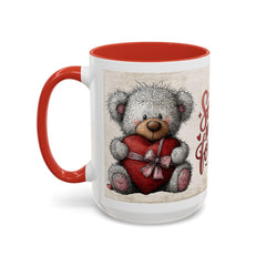 Soulmates Forever Teddy Bear mug , Accent Coffee Mug,Valentine Bear Mug, Romantic Coffee Cup, Anniversary Gift Mug - image 18