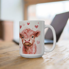 Watercolor Yorkie with Hearts Mug ,Ceramic Coffee Tea Cup,Valentine Mug, Love Pattern Coffee Cup, Cute Gift for Her , Friends — 10
