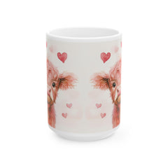 Watercolor Yorkie with Hearts Mug ,Ceramic Coffee Tea Cup,Valentine Mug, Love Pattern Coffee Cup, Cute Gift for Her , Friends — 3