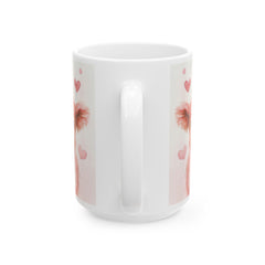 Watercolor Yorkie with Hearts Mug ,Ceramic Coffee Tea Cup,Valentine Mug, Love Pattern Coffee Cup, Cute Gift for Her , Friends — 5