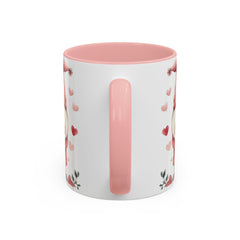Valentine Gnome Holding Roses Mug , Accent Coffee Mug,Valentine Mug, Love Pattern Coffee Cup, Cute Gift for Her - photo 12