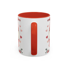 Valentine Gnome Holding Roses Mug , Accent Coffee Mug,Valentine Mug, Love Pattern Coffee Cup, Cute Gift for Her - photo 19