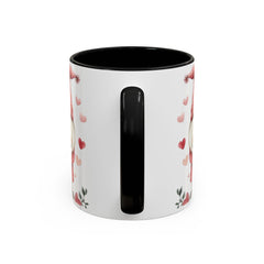 Valentine Gnome Holding Roses Mug , Accent Coffee Mug,Valentine Mug, Love Pattern Coffee Cup, Cute Gift for Her - photo 5