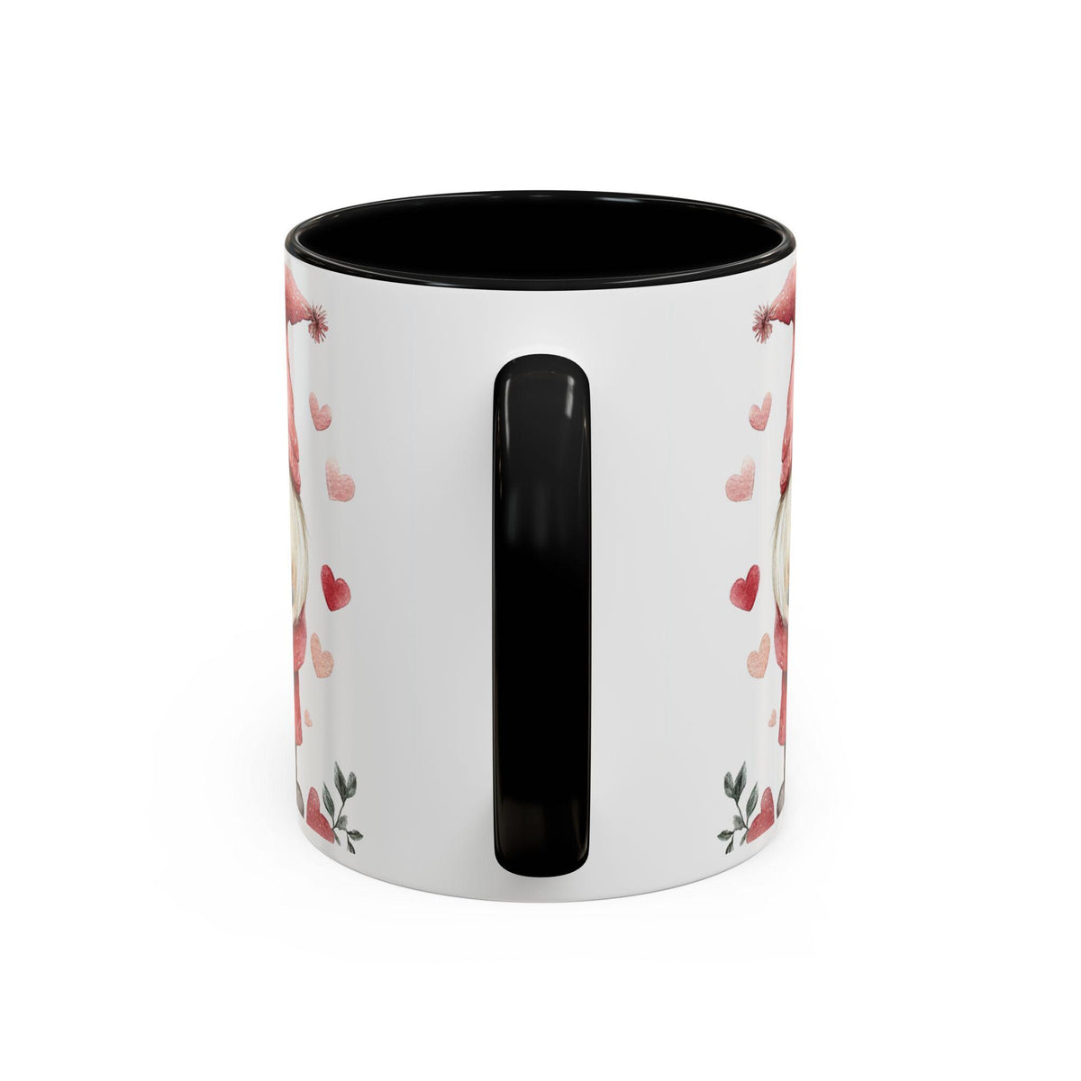 Valentine Gnome Holding Roses Mug , Accent Coffee Mug,Valentine Mug, Love Pattern Coffee Cup, Cute Gift for Her - photo 5