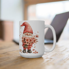Watercolor Gnome with Flowers Mug ,Ceramic Coffee Cup,Valentine Mug, Love Pattern Coffee Cup, Cute Gift for Her — 10