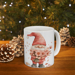 Watercolor Gnome with Flowers Mug ,Ceramic Coffee Cup,Valentine Mug, Love Pattern Coffee Cup, Cute Gift for Her — 14