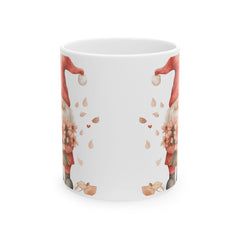 Watercolor Gnome with Flowers Mug ,Ceramic Coffee Cup,Valentine Mug, Love Pattern Coffee Cup, Cute Gift for Her — 2