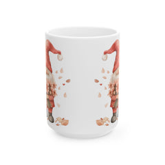 Watercolor Gnome with Flowers Mug ,Ceramic Coffee Cup,Valentine Mug, Love Pattern Coffee Cup, Cute Gift for Her — 3