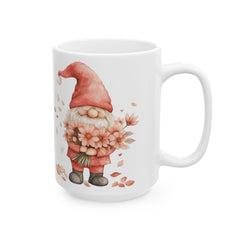 Watercolor Gnome with Flowers Mug ,Ceramic Coffee Cup,Valentine Mug, Love Pattern Coffee Cup, Cute Gift for Her — 8