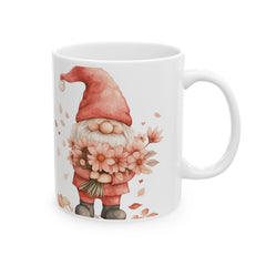 Watercolor Gnome with Flowers Mug ,Ceramic Coffee Cup,Valentine Mug, Love Pattern Coffee Cup, Cute Gift for Her — 9