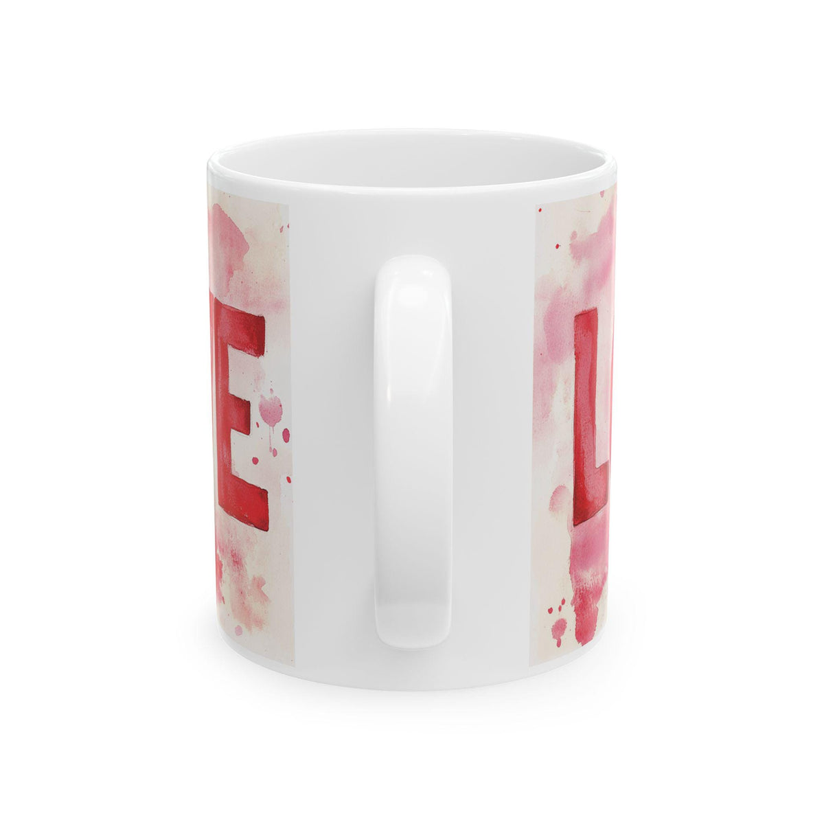 Love Watercolor Heart Mug , Romantic Red Script, Valentine Theme,Valentine Mug, Love Pattern Coffee Cup, Cute Gift for Her — 5
