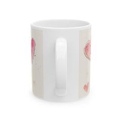 Watercolor Hearts I Love You Mug ,Ceramic Coffee Cup, Valentine Mug, Love Pattern Coffee Cup, Cute Gift for Her — 5