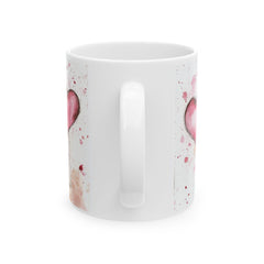 Watercolor Heart I Love You Mug , Ceramic Coffee Cup,Valentine Mug, Love Pattern Coffee Cup, Cute Gift for Her — 5