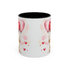 Teddy Bear with Heart Balloons Mug , Valentine Coffee Mug,Valentine Mug, Love Pattern Coffee Cup, Cute Gift for Her - image 2