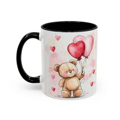 Teddy Bear with Heart Balloons Mug , Valentine Coffee Mug,Valentine Mug, Love Pattern Coffee Cup, Cute Gift for Her - image 4