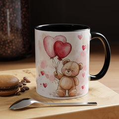 Teddy Bear with Heart Balloons Mug , Valentine Coffee Mug,Valentine Mug, Love Pattern Coffee Cup, Cute Gift for Her - image 6