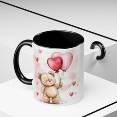 Teddy Bear with Heart Balloons Mug , Valentine Coffee Mug,Valentine Mug, Love Pattern Coffee Cup, Cute Gift for Her - image 7