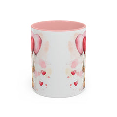Teddy Bear with Heart Balloons Mug , Valentine Coffee Mug,Valentine Mug, Love Pattern Coffee Cup, Cute Gift for Her - image 8