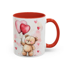 Teddy Bear with Heart Balloons Mug , Valentine Coffee Mug,Valentine Mug, Love Pattern Coffee Cup, Cute Gift for Her - image 14