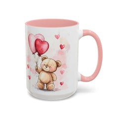 Teddy Bear with Heart Balloons Mug , Valentine Coffee Mug,Valentine Mug, Love Pattern Coffee Cup, Cute Gift for Her - image 15