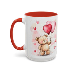 Teddy Bear with Heart Balloons Mug , Valentine Coffee Mug,Valentine Mug, Love Pattern Coffee Cup, Cute Gift for Her - image 17