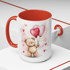 Teddy Bear with Heart Balloons Mug , Valentine Coffee Mug,Valentine Mug, Love Pattern Coffee Cup, Cute Gift for Her - image 20