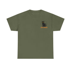 Halloween Cat Tee: Not Lucky, Just Cursed - Spooky T-Shirt