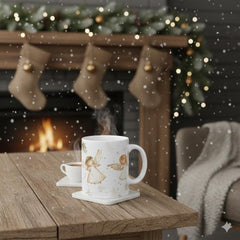 Watercolor Angels Mug | Christmas Ceramic Mug 11 oz