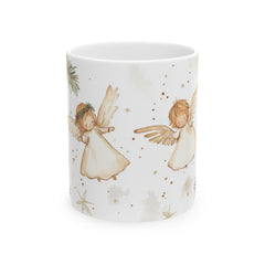 Watercolor Angels Mug | Christmas Ceramic Mug 11 oz
