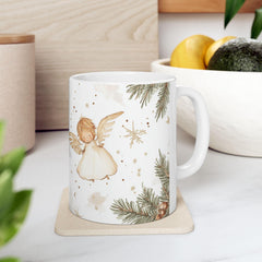Watercolor Angels Mug | Christmas Ceramic Mug 11 oz