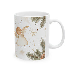 Watercolor Angels Mug | Christmas Ceramic Mug 11 oz