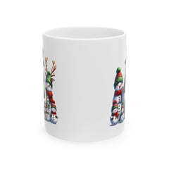 Snowman Family Mug ,Merry Christmas Mug ,Grandpa Christmas Gift ,Holiday Snowman Cup ,Winter Coffee Mug for Family 11 oz