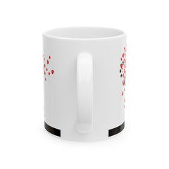 Romantic Cat Coffee Mug, Minimal Love Tree Mug, Valentine Gift for Cat Lovers, Cozy Couple Mug 11 oz