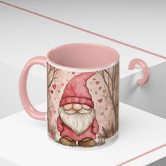 Valentine Gnome Accent Coffee Mug,Cute Gnome Coffee Mug,Whimsical Garden Gnome Gift, Mothers Day Mug,Nordic Gnome Decor