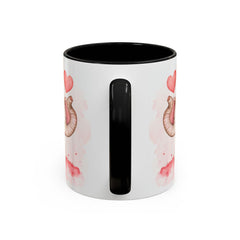 Valentine Mug ,Cute Watercolor Baby Elephant with Hearts Mug ,Accent Coffee Mug,Cute Baby Elephant Mug with Hearts, Valentine Gift