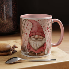 Valentine Gnome Accent Coffee Mug,Cute Gnome Coffee Mug,Whimsical Garden Gnome Gift, Mothers Day Mug,Nordic Gnome Decor