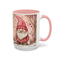 Valentine Gnome Accent Coffee Mug,Cute Gnome Coffee Mug,Whimsical Garden Gnome Gift, Mothers Day Mug,Nordic Gnome Decor