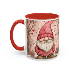Valentine Gnome Accent Coffee Mug,Cute Gnome Coffee Mug,Whimsical Garden Gnome Gift, Mothers Day Mug,Nordic Gnome Decor
