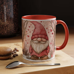 Valentine Gnome Accent Coffee Mug,Cute Gnome Coffee Mug,Whimsical Garden Gnome Gift, Mothers Day Mug,Nordic Gnome Decor